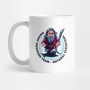 Dwarf Running Team - Natural Sprinters II - White - Fantasy Funny Running Mug